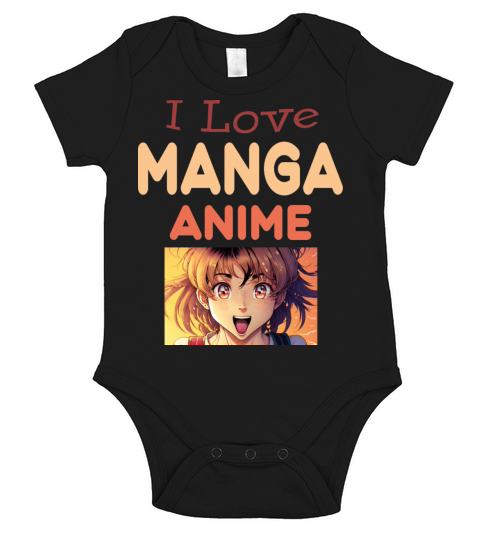 I Love Manga For Fans Anime Japanese Short Sleeve Baby One-Piece