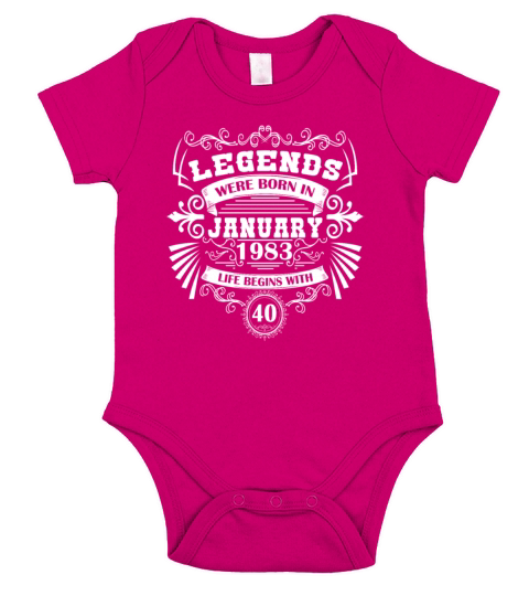 january 1983 birthday vintage Short Sleeve Baby One-Piece