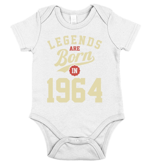Legends Are Born in 1964 59th Birthday Short Sleeve Baby One-Piece