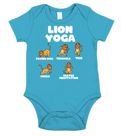 Lion Yoga Short Sleeve Baby One-Piece