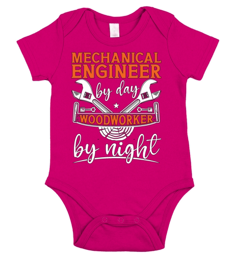 Mechanical Engineer By Day Woodworker Car Mechanic Short Sleeve Baby One-Piece