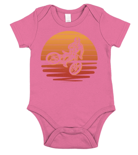 Mountain Bike Vintage Biking Down Hill Cyclist Short Sleeve Baby One-Piece