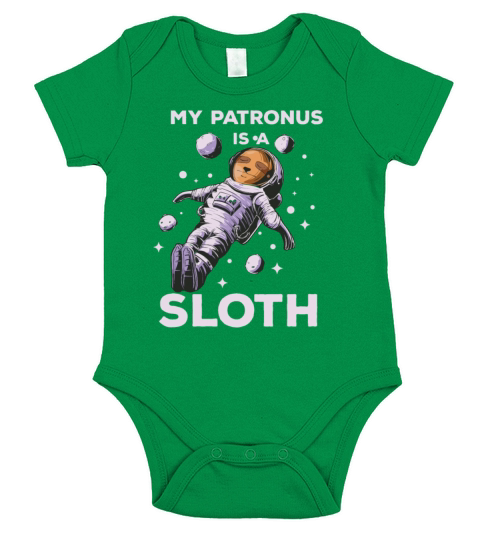My Patronus Funny Quote Sloth Magical Sloth Lover Short Sleeve Baby One-Piece