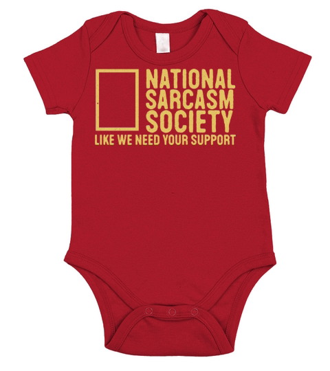 National Sarcasm Society vintage Short Sleeve Baby One-Piece