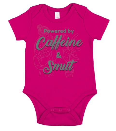 Powered by Caffeine and Smut Short Sleeve Baby One-Piece