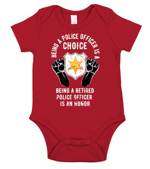 Retired Police Officer an Honor Vintage Police Bad Short Sleeve Baby One-Piece