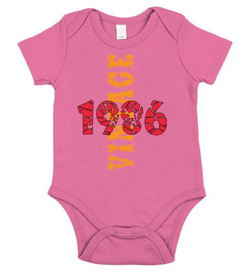Retro Birthday Year Vintage 1986 Short Sleeve Baby One-Piece