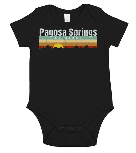Retro Vintage Pagosa Springs Colorado Short Sleeve Baby One-Piece