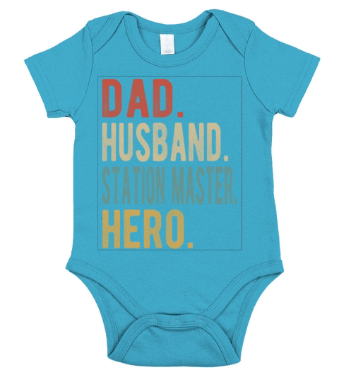 Station Master Dad Husband Hero Short Sleeve Baby One-Piece