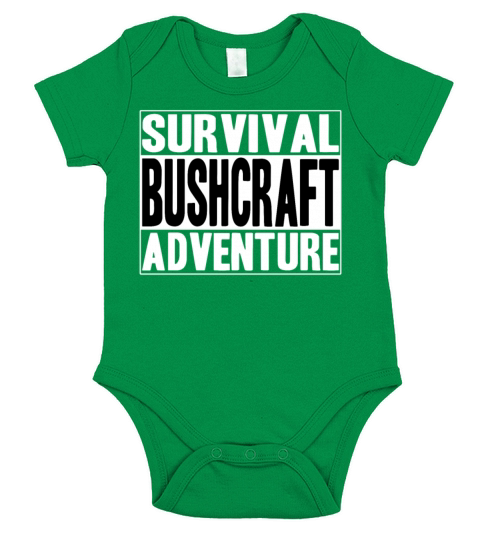 Survival Bushcraft Forest Saying Outdoor Short Sleeve Baby One-Piece