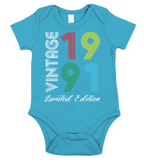 Vintage 1991 Vintage Birthday Retro Vintage Short Sleeve Baby One-Piece