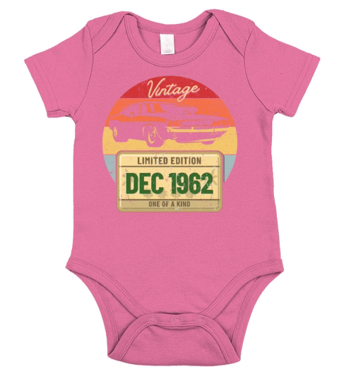 Vintage December 1962 limited edition Short Sleeve Baby One-Piece