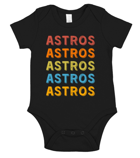 Vintage Retro Astros Name Personalized Gifts Men Short Sleeve Baby One-Piece