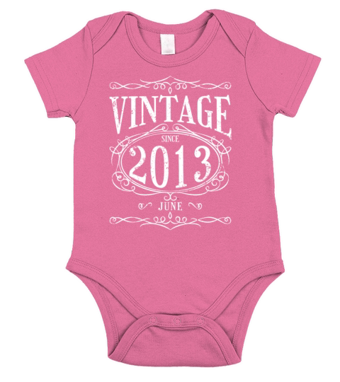 Vintage since June 2013 - Birthday Present Short Sleeve Baby One-Piece
