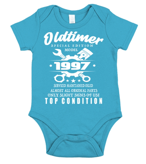 Vintage Special Edition Model 1997 Birthday Short Sleeve Baby One-Piece