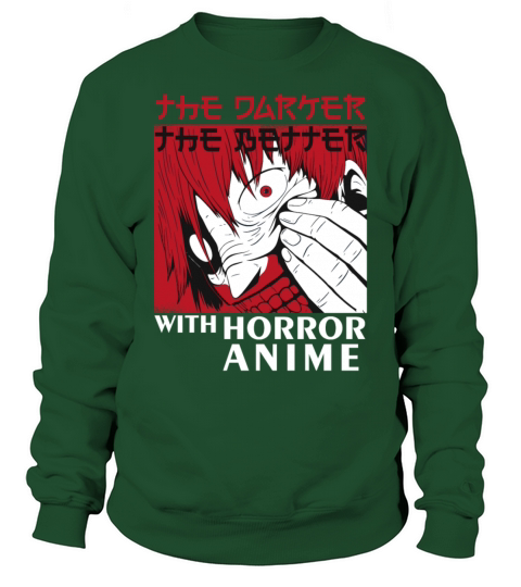 Creepy Demonic Face Horror Anime Fantasy Gothic Sweatshirt Unisex