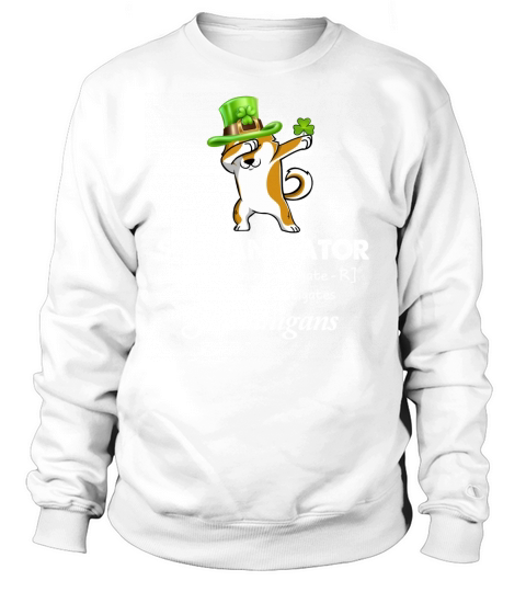Dabbing Shiba Inu Shenanigator Definition Patricks Day Sweatshirt Unisex