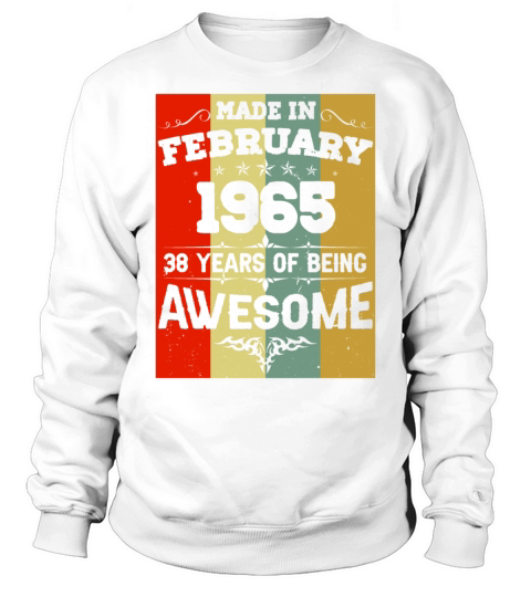 February 1965 Vintage Birthday Present Sweatshirt Unisex