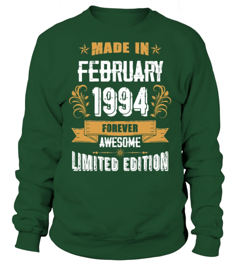 February 1994 Vintage Birthday Present Sweatshirt Unisex