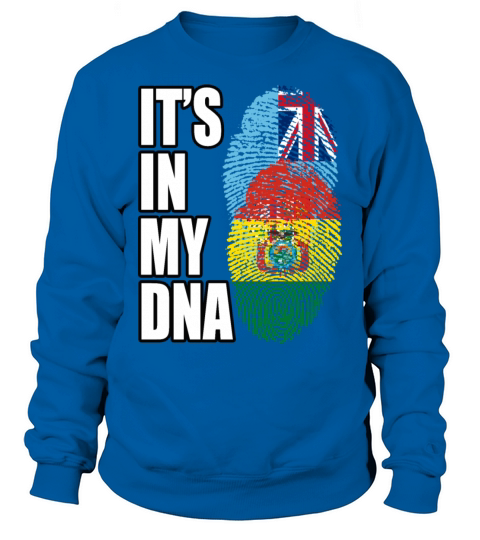 Fijian And Bolivian Mix Heritage DNA Flag Sweatshirt Unisex