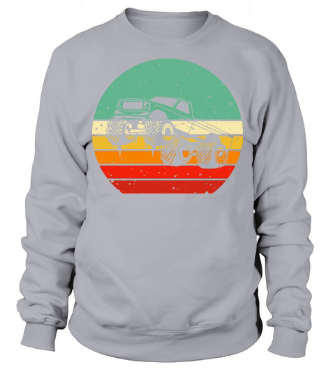 Funny Monster Truck Vintage Retro template Sweatshirt Unisex