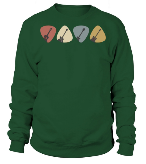 Guitar Pick Gift For Guitarist Retro Vintage Sweatshirt Unisex