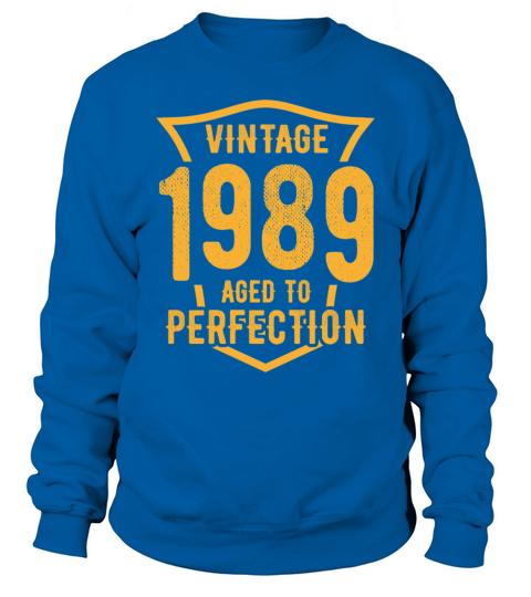 Vintage 1989 Aged To Perfection 34th Birthday Sweatshirt Unisex