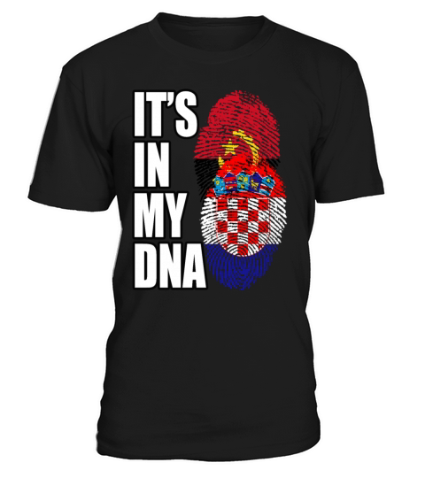 Croatian And Angolan Mix Heritage DNA Flag T-Shirt Unisex