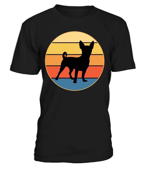 Cute Chihuahua Dog Breed Vintage Retro Sunset T-Shirt Unisex