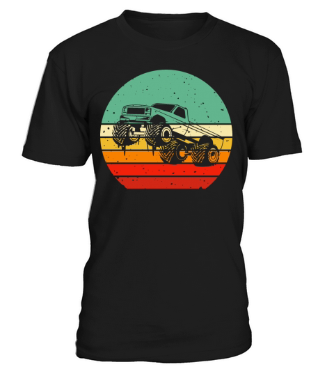 Funny Monster Truck Vintage Retro template T-Shirt Unisex