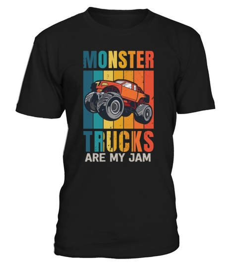 Monster Trucks Are My Jam Vintage Retro T-Shirt Unisex