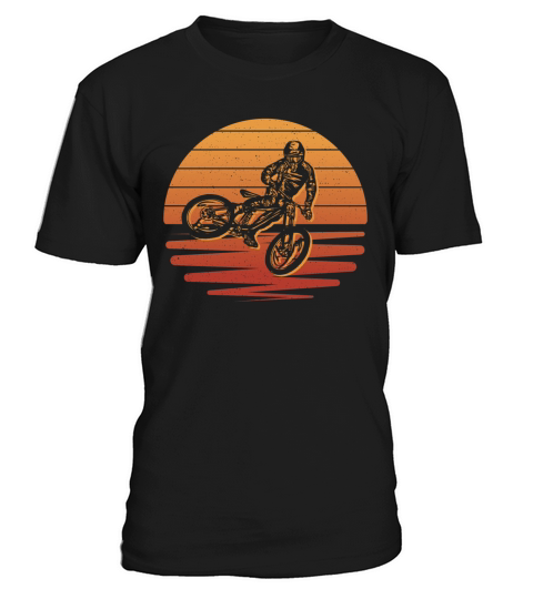 Mountain Bike Vintage Biking Down Hill Cyclist T-Shirt Unisex
