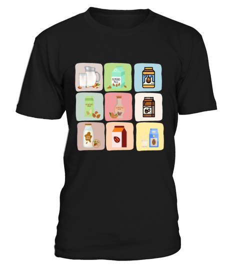 Retro vintage almond milk plant based vegan food T-Shirt Unisex