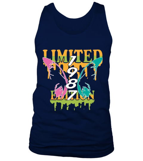 1987 Born Limited Edition Butterfly Gift Tank Top Unisex