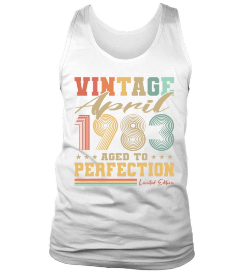 40th birthday vintage april 1983 born in 1983 Tank Top Unisex