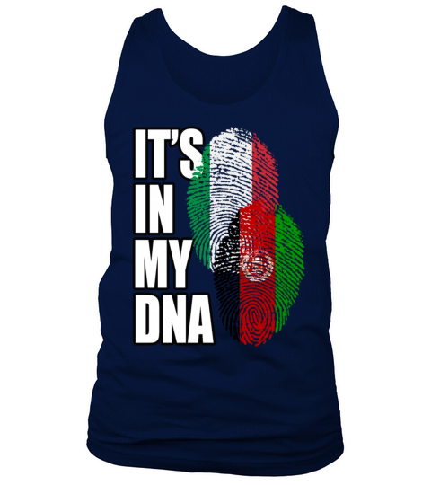 Afghan And Italian Mix Heritage DNA Flag Tank Top Unisex