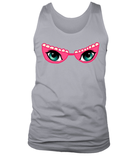 Bra with blue Eyes pink and pearl lace Tank Top Unisex