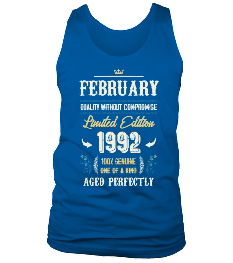 February 1992 Vintage Birthday Present Tank Top Unisex