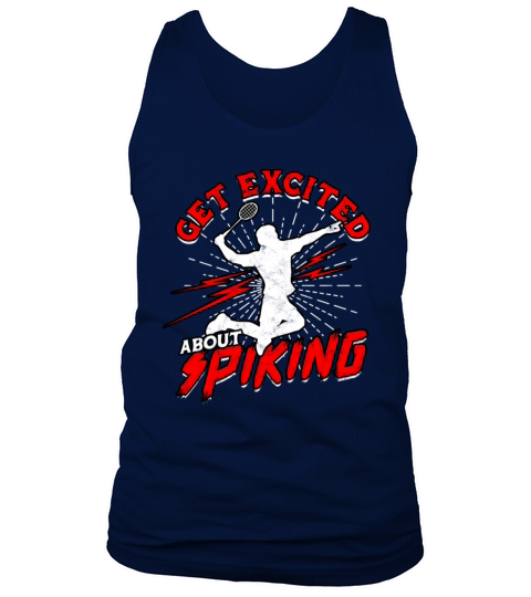 Get Excited About Spiking Sport Badminton Player Tank Top Unisex