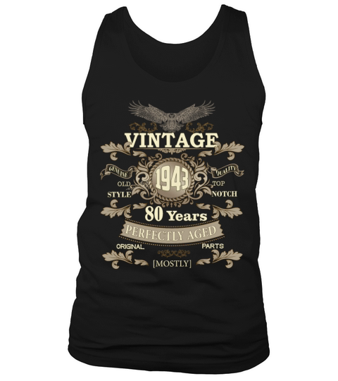 Gift for 80th birthday - Vintage ornaments - gift Tank Top Unisex