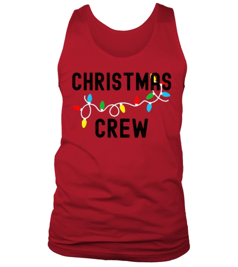 Grunge Christmas Lights Party Crew Matching Pajama Tank Top Unisex