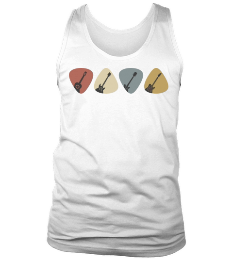 Guitar Pick Gift For Guitarist Retro Vintage Tank Top Unisex
