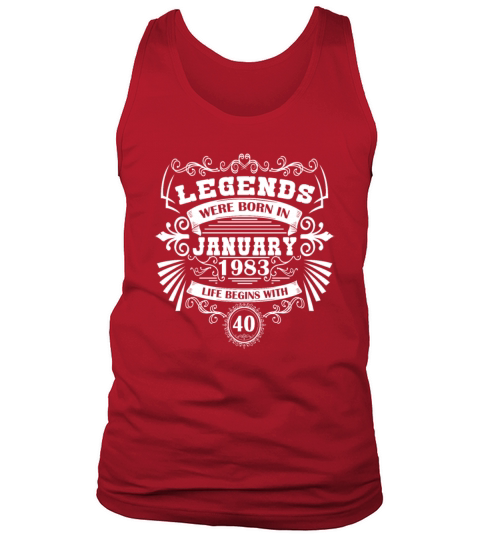 january 1983 birthday vintage Tank Top Unisex