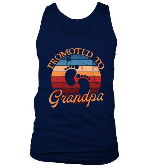 Promoted To Grandpa Vintage Sunset Grandpa Tank Top Unisex