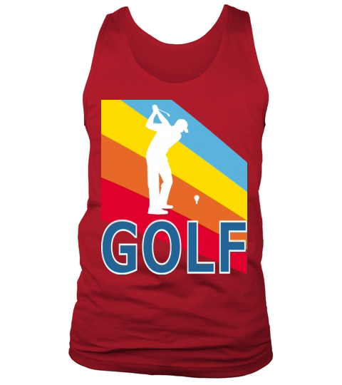 Retro Vintage Style Golf Player Sports Game Tank Top Unisex