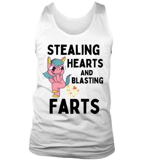 Stealing Hearts And Blasting Farts Kids Unicorn Tank Top Unisex