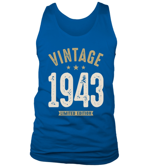 Vintage 1943 - 79th Birthday Retro Classic Tank Top Unisex
