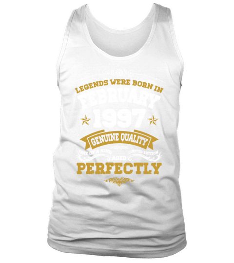 Vintage Aged To Perfection Ferbuary 1997 Tank Top Unisex