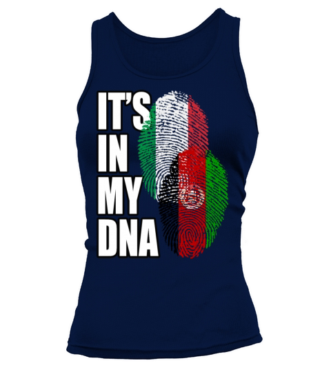 Afghan And Italian Mix Heritage DNA Flag Tank top Woman