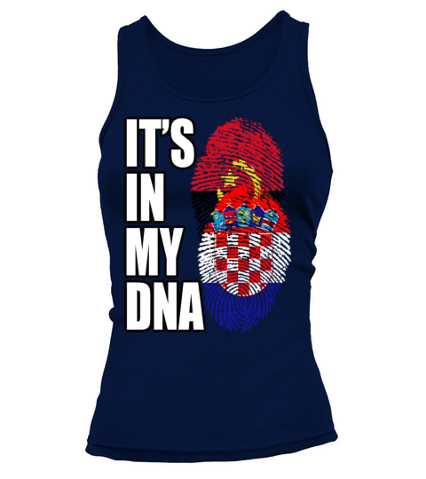 Croatian And Angolan Mix Heritage DNA Flag Tank top Woman